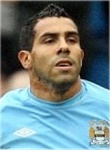 Man City striker Carlos Tevez